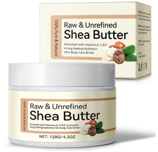 Manteca De Karite Africana 4 Oz Pura Organica Natural Para La Cara Piel Cabello