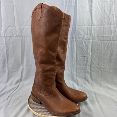 Franco Fortini Knee High Riding Boots Women s Size 9M Leather Winchester Brown