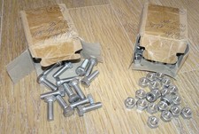 A JOB LOT OF NEW UNUSED 5/16" UNC STAINLESS STEEL SET SCREWS AND NUTS