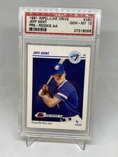 1991 Line Drive Pre-Rookie AA Jeff Kent #360 RC PSA 10 GEM MINT POP 9 COLLECTION