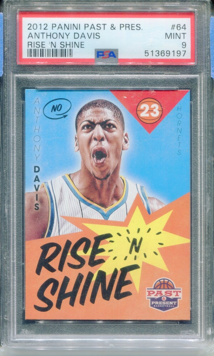2012 Panini Past & Present Anthony Davis Rise N Shine #64 PSA 9 Hornets