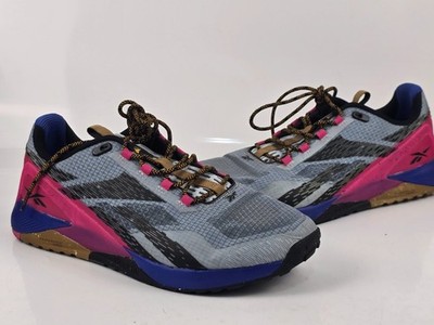 Reebok Nano X1 Gray / Pink / Blue Sneakers US Size 10