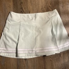 Calia Golf Skirt 15" UPF 50 Side Zip/4 Pockets Mint Green Sz 16 MSRP 74
