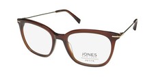 NEW JONES NEW YORK J240 PETITE EYEGLASSES BROWN CAT EYE PLASTIC BROWN 49-18-135