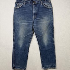 Dickies Jeans Mens 38x30 Blue Regular Fit Straight Leg Denim Workwear 9393RNB