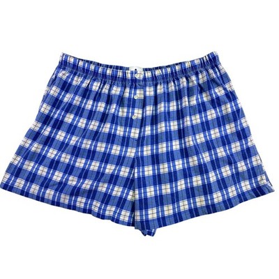 Sleep Walkers Blue White Plaid Pajama Shorts Women's Size Large Loungewear