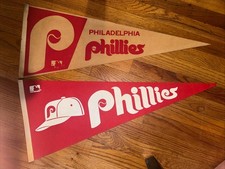 2 Vintage  Philadelphia Phillies 30” Pennant