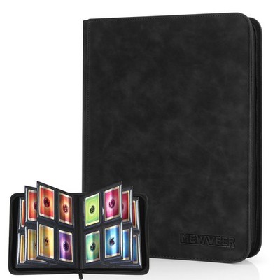 Top Loader Card Binder Holds 112 Top Loaders Storage 4 Pockets with Sleeves New