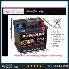 Battery fits CITROEN C4 CACTUS C2 NEMO C3 PICASSO DISPATCH XSARA C1 012