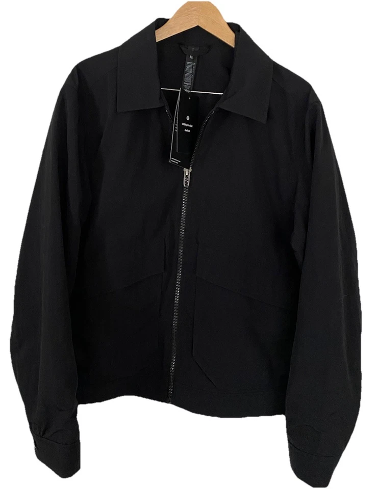 Lululemon Utility Pocket Jacket Coat Black Collared Full Zip Men's XXL 2XL New - Image 2 of 4