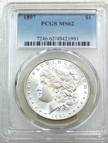 1897 P Morgan Silver Dollar PCGS MS62 Bright & Frosty PQ! Just Graded #A254K