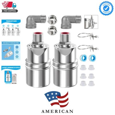 Auto Water Level Control Float Valve 1/2'' 3/4'' - 304 Stainless Steel, No Pump...