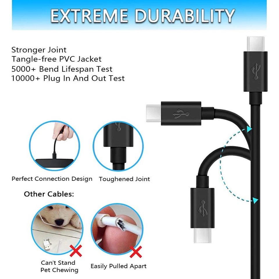Cable Cargador 5 Pies para Mando a Distancia Samsung TV, Solar Inteligente... Foto 2 de 4