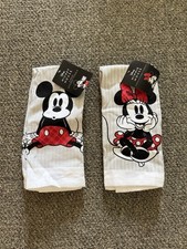 NEW Disney Mickey Minnie Mouse Kitchen Towels 2 Two Packs Total of 4 Towels