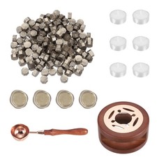 Wax Seal Kit, 150 Wax Beads, Candles, Champagne Gold
