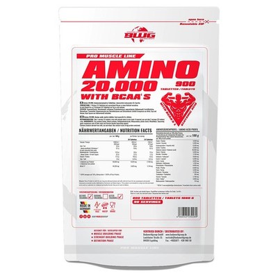 (23,06 EUR/kg) BWG Amino 20.000 -900 Tabletten im Zipp Beutel