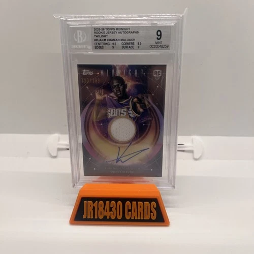 🔥2025-26 Topps Midnight Khaman Maluach Twilight Rookie Jersey Auto /199 BGS 9