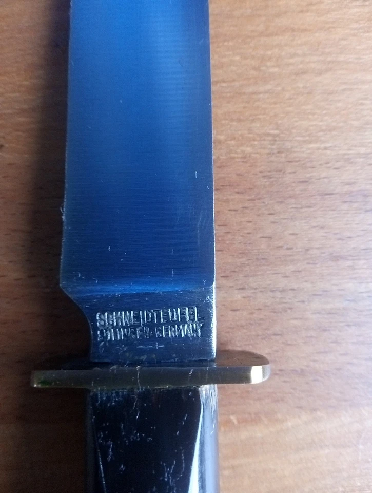 Schneidteufel Solingen Büffelhorn  Vintage Gürtelmesser, EDC, Outdoor Messer - Bild 2 von 4