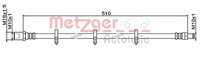 Original Metzger Bremsschlauch 4111486 FüR Iveco