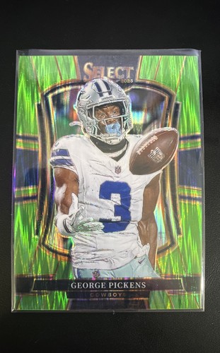 2025 Panini Select - Premier Level George Pickens #197 Neon Green Shock Prizm...