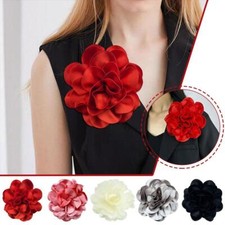 Women Large Rose Flower Brooch Bridal Brooch Wedding Accessory R8E1