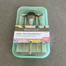 EcoTools Start The Day Beautifully 5 Makeup Brush Set | New W/ Fast Shipping!