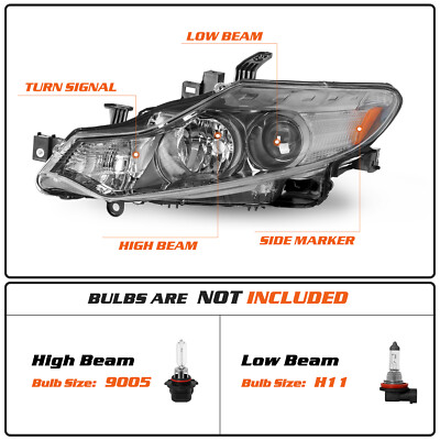 For 2009-2014 Nissan Murano Halogen Headlights Assembly Headlamps