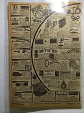 1918 Antique Montgomery Ward Catalog Page Sewing Notions Sanitary Goods