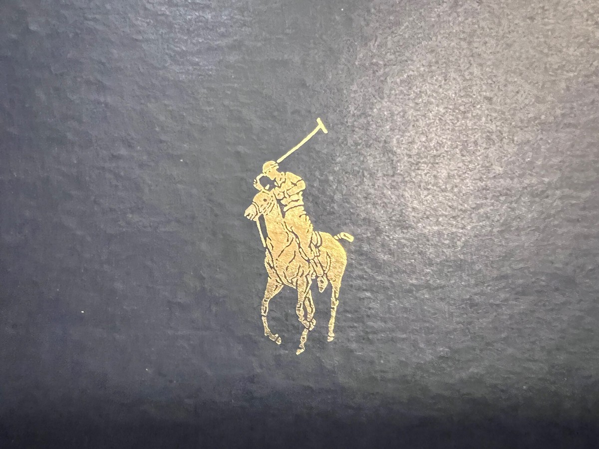 Vintage Ralph Lauren Polo Logo Blue Gift Shirt Box 2 Piece Navy