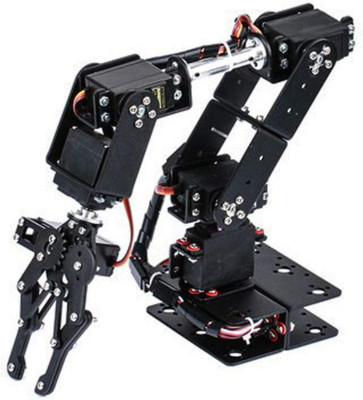 6DOF Robot Mechanical Arm Kit, Programming Robotic Clamp Hand Claw with 6 Servo