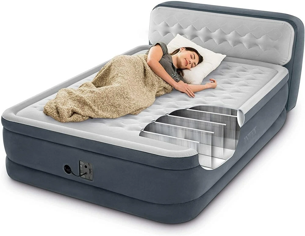 Blow up mattress with pillow clearance top