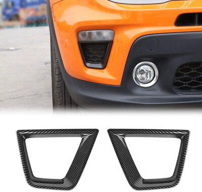 2PCS Car Front Turn Signal Light Frame Cover Trim Bezel for Jeep Renegade 2019+