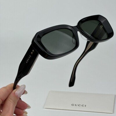 Gucci Men AUTHENTIC Sunglasses Black Grey Rectangle GG1531SK  display picture 1