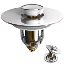 Bathroom Sink Bathtub Stopper with Hair Catcher Pop-Up Drain Filter 1.1 1.5  