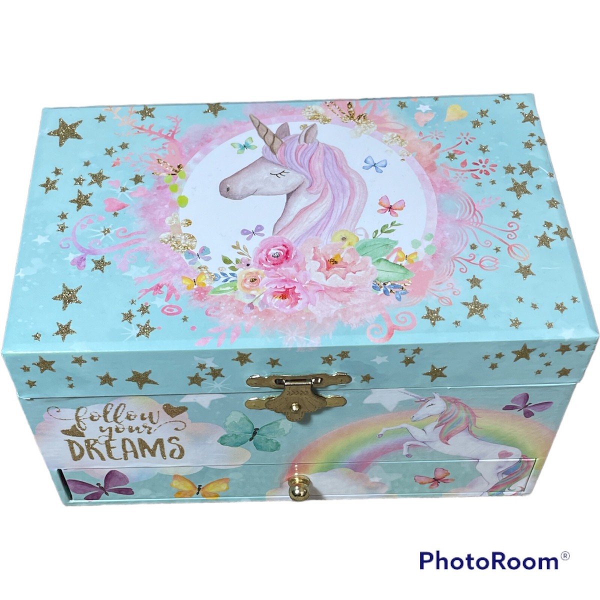 The Memory Building Company Unicorn Music Box and Little Girls