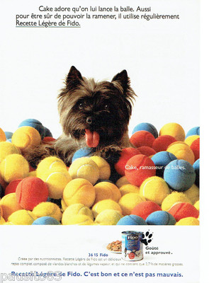 REKLAME WERBUNG 1016 1990 Fido Hundefutter Kuchen