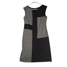 Maggy London Dress Houndstooth Sleeveless Career Work Business Chic
