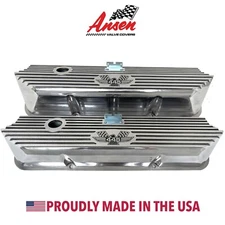 Ford FE 445 Tall American Eagle Valve Covers Polished - Die-cast - Ansen USA