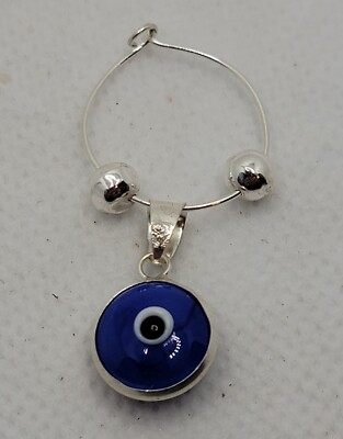 Unisex Glas Dunkel Königsblau Evil Eye Charm Anhänger