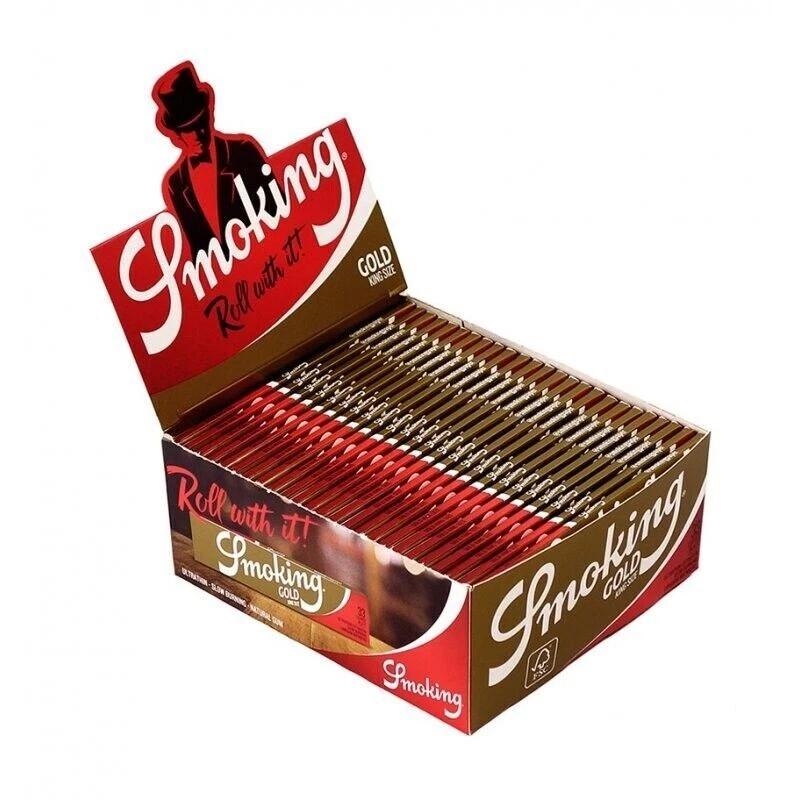Cartine Smoking Oro Lunghe King Size Slim Gold 50 Libretti