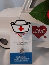 Nurse Hat Badge Reel Holder/ ID / Medical Alligator Clip