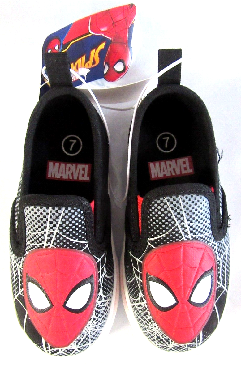 NEW Marvel Spiderman Toddler Slip On Spider Man Shoes Size
