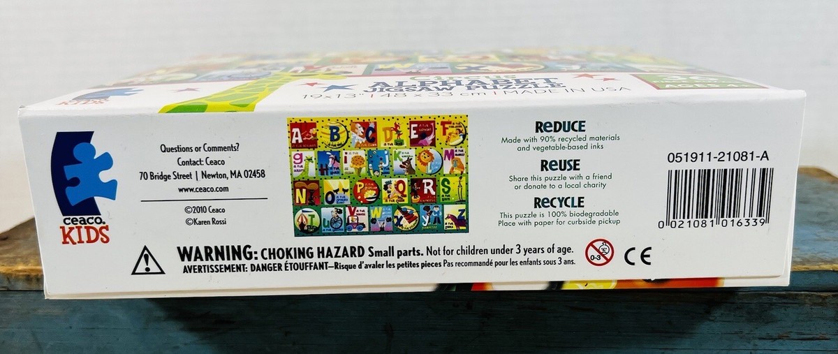 Ceaco Kids Circus Alphabet Jigsaw Puzzle 36 Pc 19