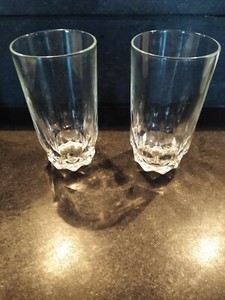 Set Of 2 Vintage Arcoroc Crystal Artic Design Heavy Drinking Glasses France Ebay