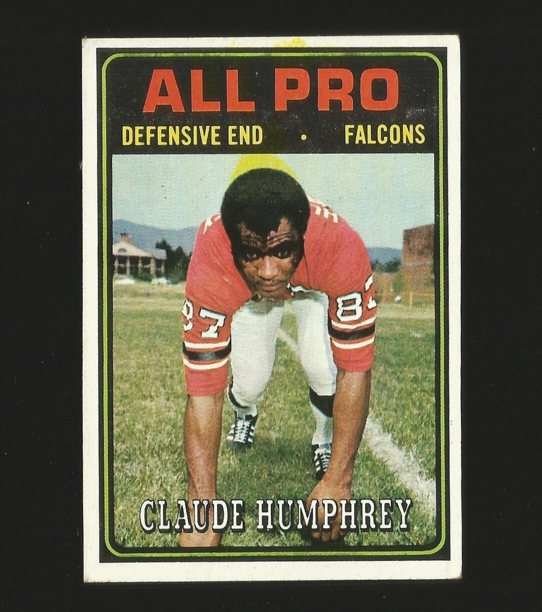 1974 Topps Football Card Number 136 Claude Humphrey Atlanta Falcons #136