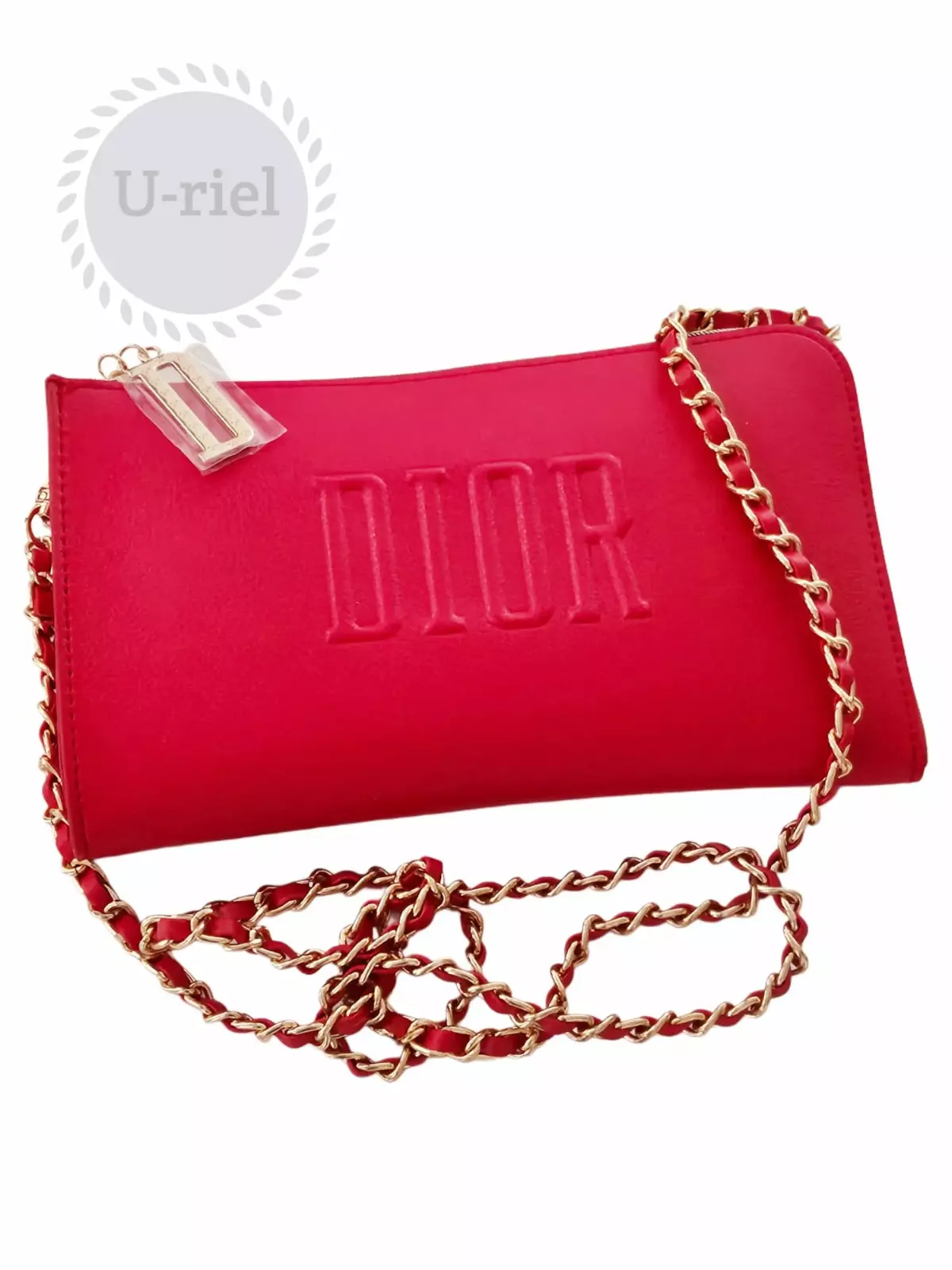 Sac pochette Dior rouge caché pour sac