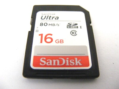 16GB SDHC Ultra Karte Class 10  80MB/s ( 16 GB SDHC Ultra ) SanDisk gebraucht