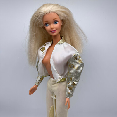 Hollywood Barbie Fashion Doll Blonde Hair Blue Eyes Mattel Vintage 1980's  Star