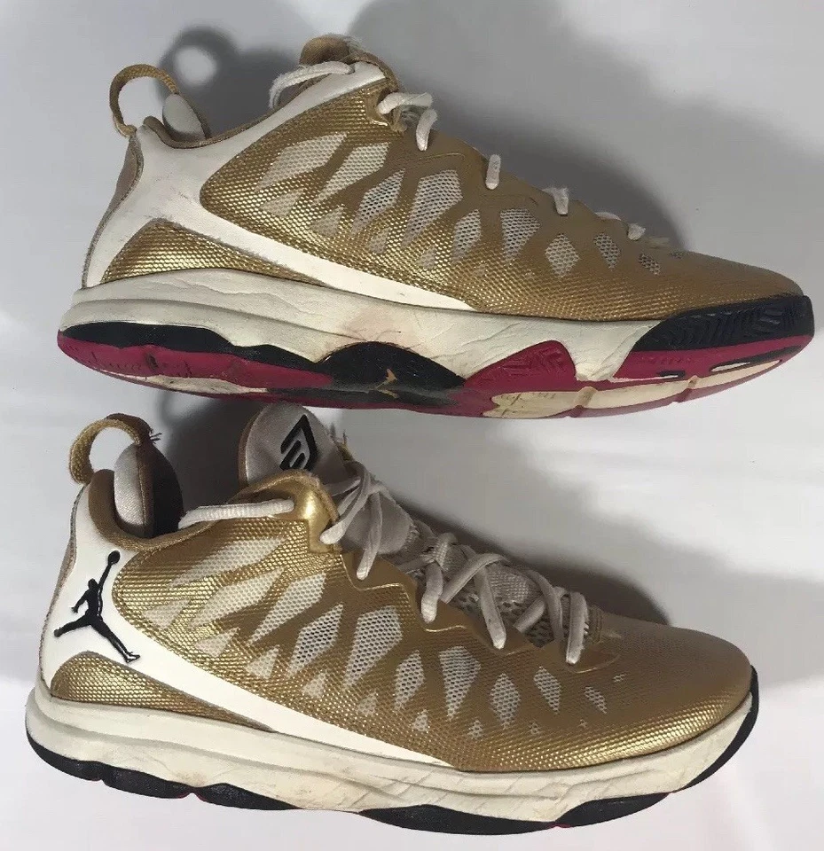 Nike Air Jordan CP3.VI TALLA 9 Metálico Dorado Nitro Chris Paul 535807-705 ¡RARO! D11 Foto 4 de 4