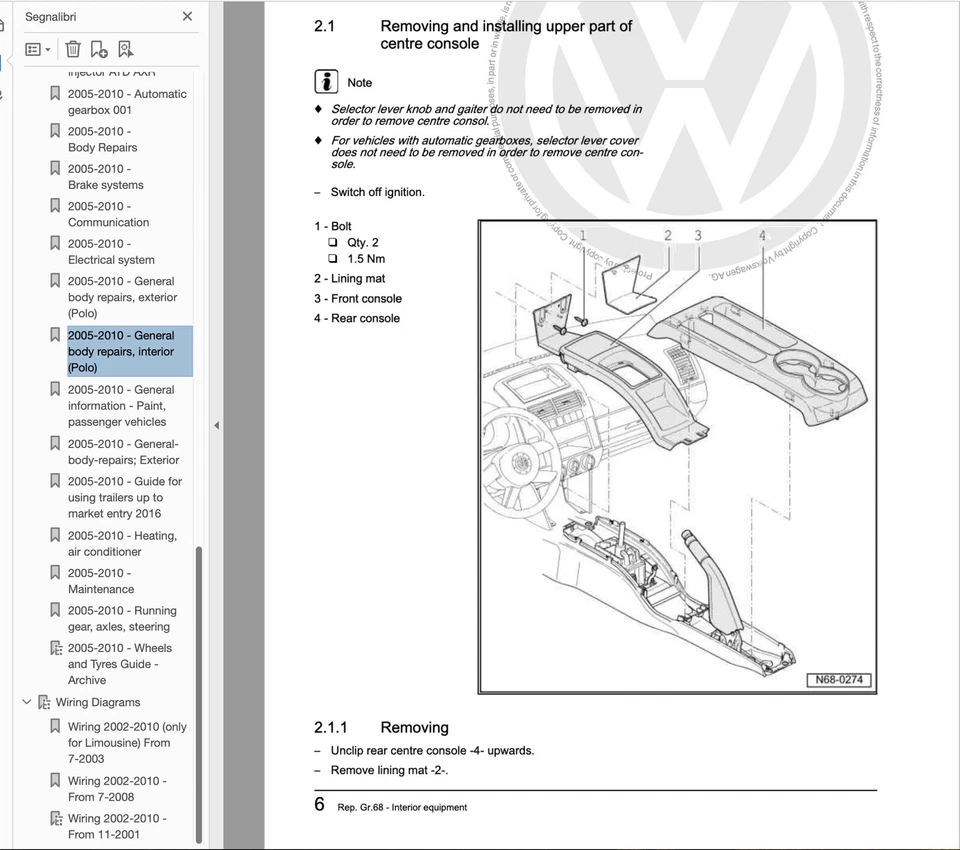 Volkswagen Polo serie 4 (2002-2010) manuale officina su cd - Immagine 4 di 4